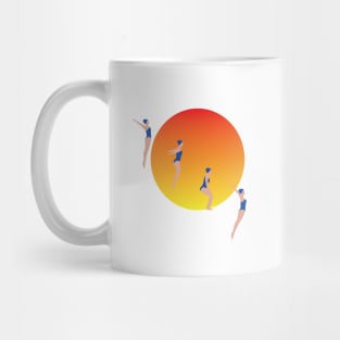 sunset swim Mug